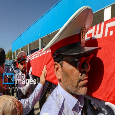 پیکر شهید فیروزمند در پایگاه هوایی شهید نوژه همدان تشییع شد